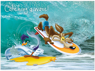 Road Runner and Wile. E. Coyote surfing in WA product photo Internal 1 DETAILS