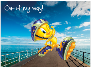 Tweety roller skating Glenelg Beach, SA product photo Internal 1 DETAILS