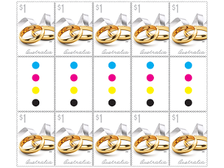 Gutter strip 10 x $1 Gold rings stamps product photo Internal 1 DETAILS