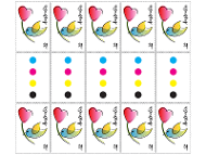 Gutter strip 10 x $1 Love bird stamps product photo