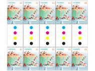 Gutter strip 10 x $1 Cake stamps product photo