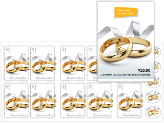 Booklet of 10 $1 Gold rings stamps product photo Internal 1 DETAILS