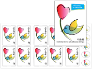 Booklet of 10 $1 Love bird stamps product photo