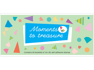 Chequebook 20 x 10 $1 self-adhesive Love bird stamps product photo Internal 1 DETAILS