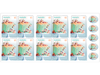 Booklet of 10 $1 Cake stamps product photo Internal 2 DETAILS