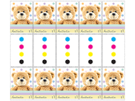 Gutter strip 10 x $1 Teddy stamps product photo