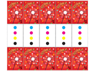 Gutter strip 10 x $1 Sparkler stamps product photo