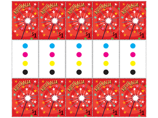 Gutter strip 10 x $1 Sparkler stamps product photo Internal 1 DETAILS