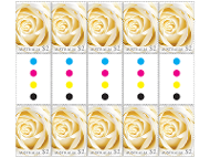 Gutter strip 10 x $2 White rose stamps product photo