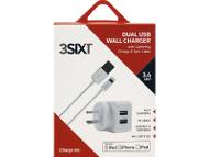 Dual USB AC Charger with Lightning Cable product photo