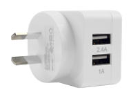 3Sixt Dual USB AC Charger AU 3.4A White product photo