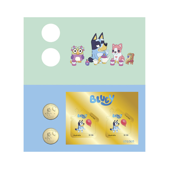 Bluey 2024 Limited Edition 2-Coin and Minisheet Collection — Bluey product photo Internal 2 DETAILS