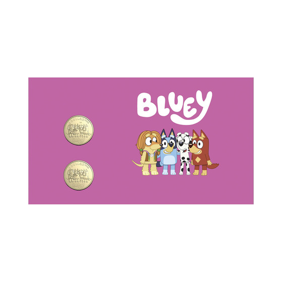 Bluey 2024 Limited Edition 2-Coin and Minisheet Collection — Bluey and Friends product photo Internal 3 DETAILS