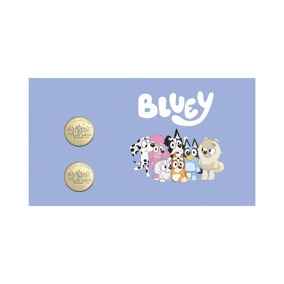 Bluey 2024 Limited Edition 2-Coin and Minisheet Collection — Bluey, Bingo and Friends product photo Internal 3 DETAILS