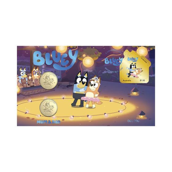 Bluey 2024 Limited Edition 2-Coin and Minisheet Collection — Dad and Mum product photo Internal 1 DETAILS