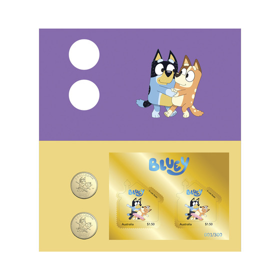 Bluey 2024 Limited Edition 2-Coin and Minisheet Collection — Dad and Mum product photo Internal 2 DETAILS