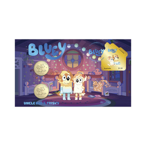 Bluey 2024 Limited Edition 2-Coin and Minisheet Collection — Uncle Rad and Frisky product photo