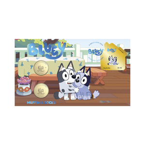 Bluey 2024 Limited Edition 2-Coin and Minisheet Collection — Muffin and Socks product photo