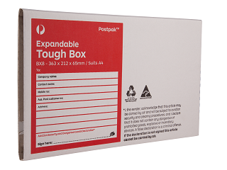 Expandable Tough Box (BX8) - 363 x 212 x 65mm - Carton of 20 product photo Internal 1 DETAILS